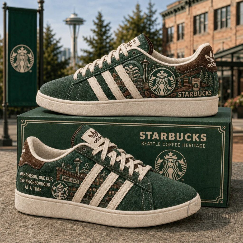 Starbucks Seattle Coffee Heritage Pike Place Market Casual Shoes Starbucks Seattle Coffee Heritage Pike Place Market Casual Shoes