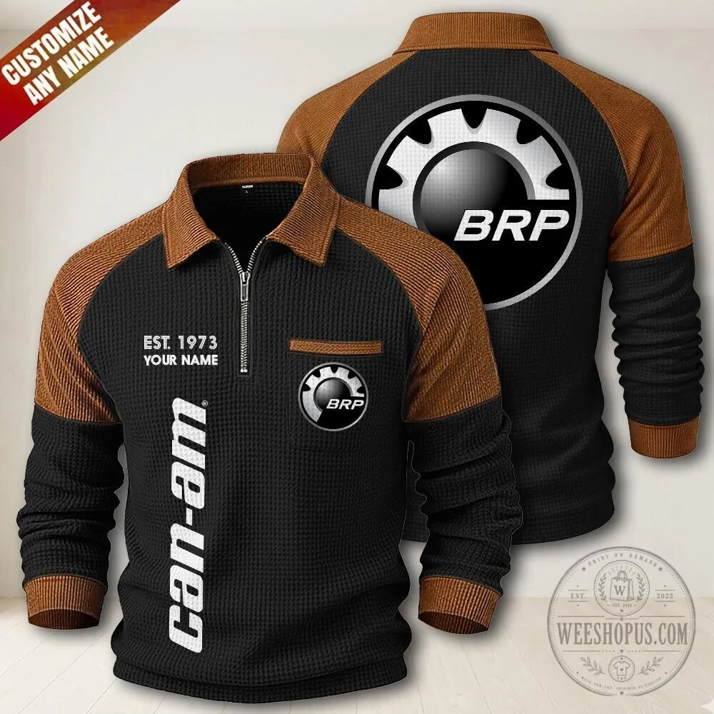 Can-Am BRP Est. 1973 Personalized Quarter-Zip Long Sleeve Polo Shirt 12 Can-Am BRP Est. 1973 Personalized Quarter-Zip Long Sleeve Polo Shirt