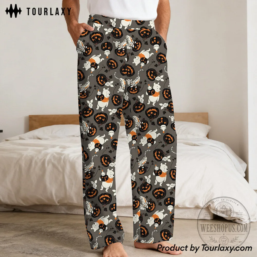 Winnie The Pooh Halloween Pumpkin Pattern Pajama Pants