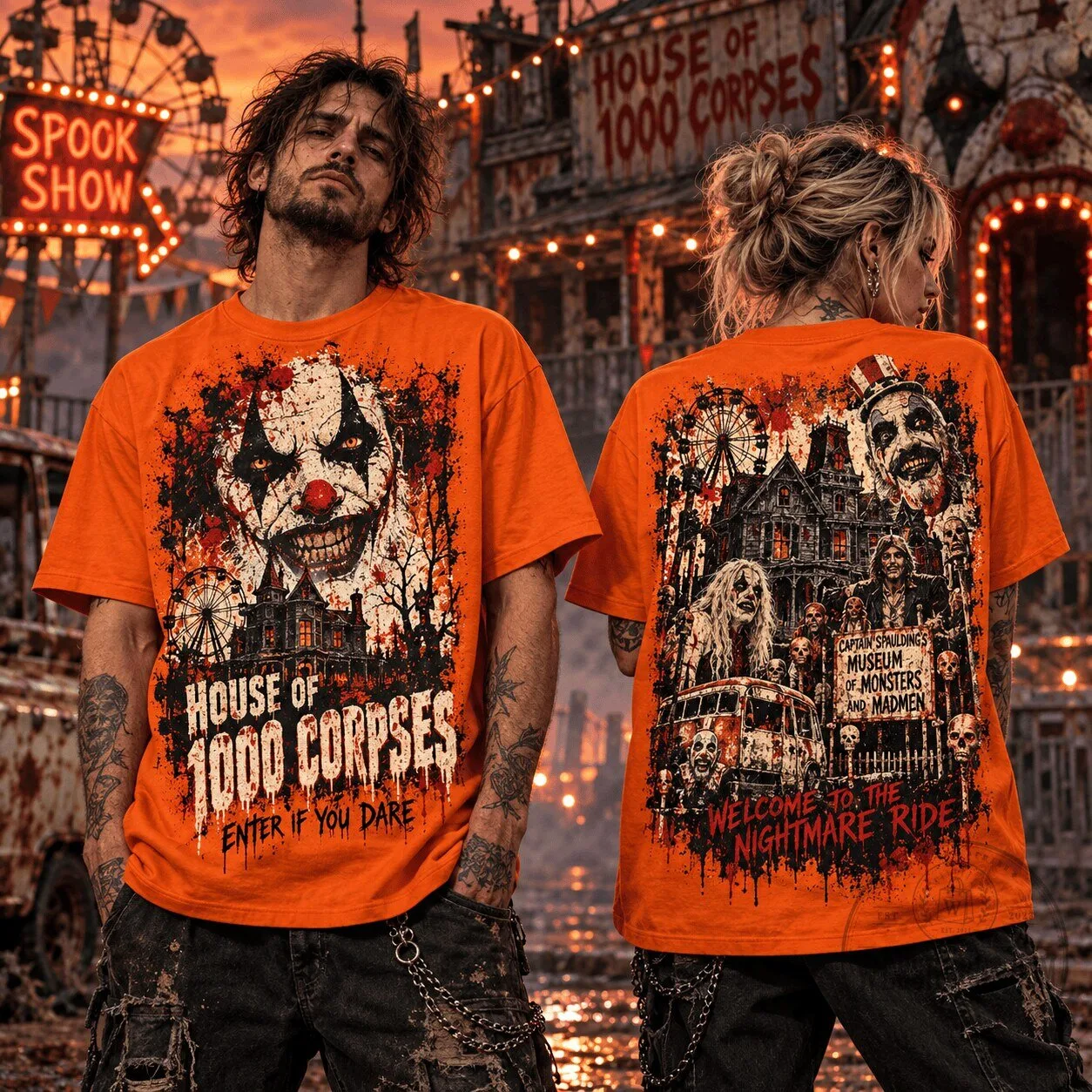 House of 1000 Corpses Captain Spaulding Museum of Monsters Horror T-Shirt
