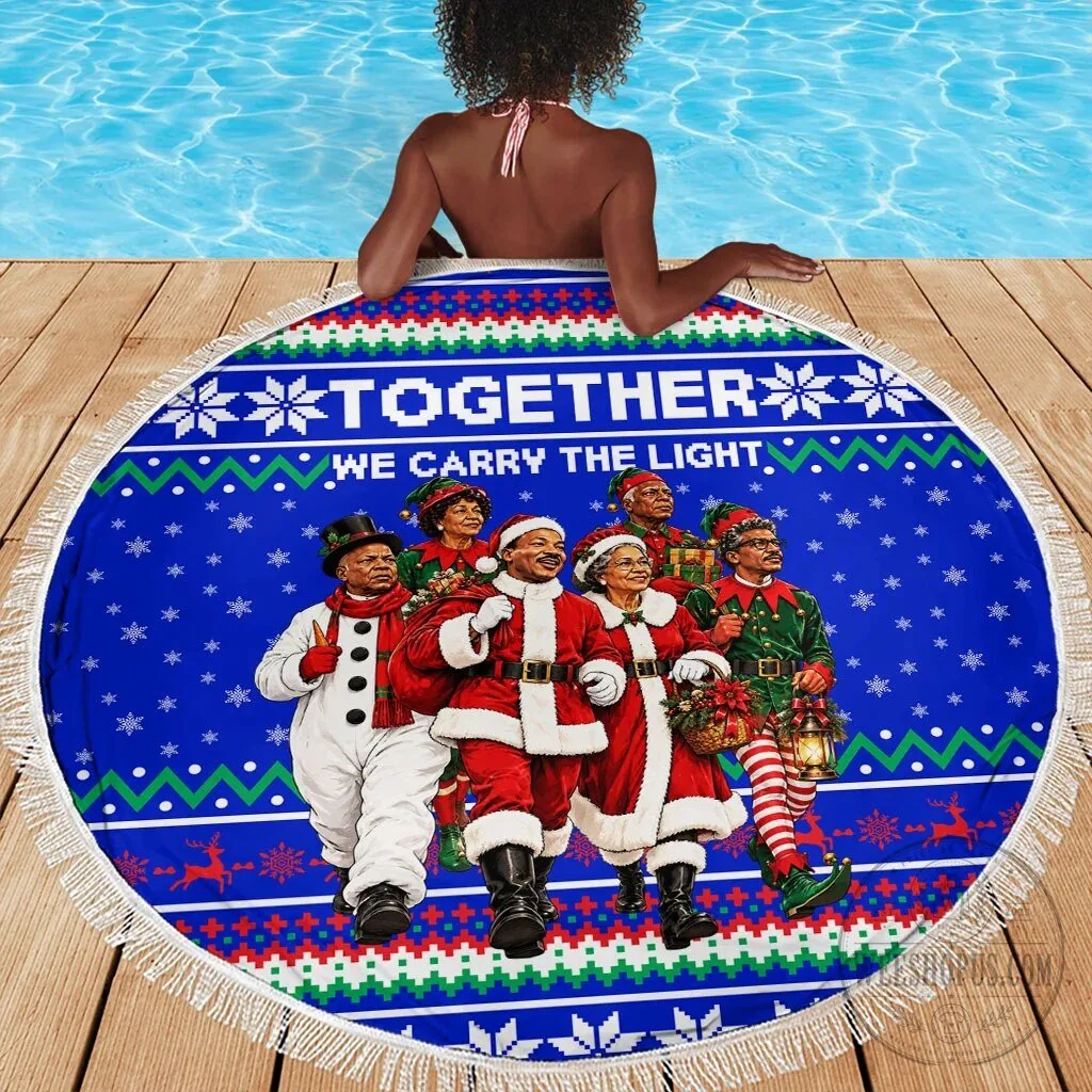 Civil Rights Leaders Christmas Together We Carry The Light Beach Blanket 9 Civil Rights Leaders Christmas Together We Carry The Light Beach Blanket