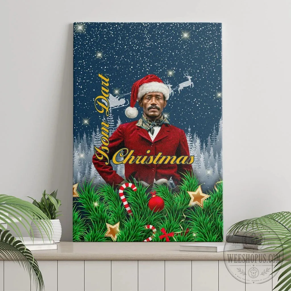 Isom Dart Black Cowboy Santa Christmas Western Snow Winter Canvas Wall Art 8 Isom Dart Black Cowboy Santa Christmas Western Snow Winter Canvas Wall Art