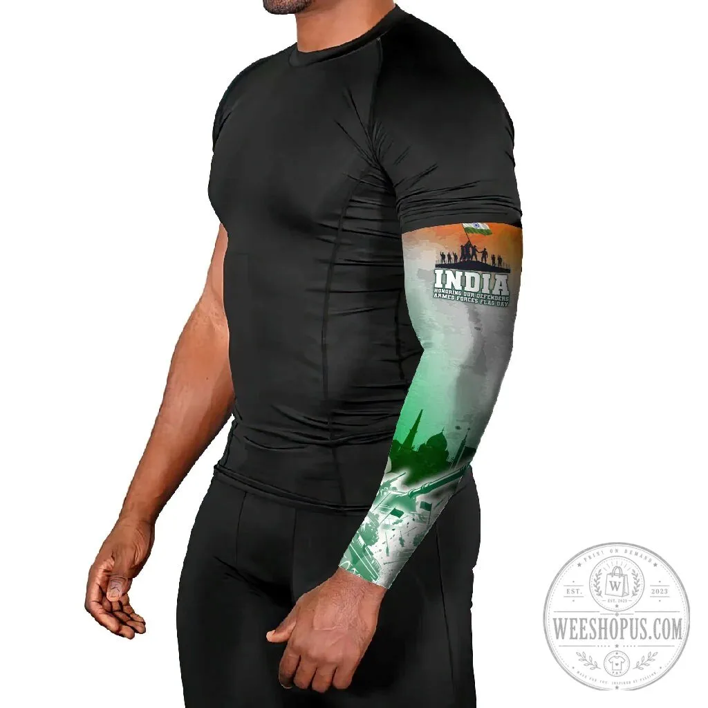 India Armed Forces Flag Day Military Indian Flag Silhouette Arm Sleeves 11 India Armed Forces Flag Day Military Indian Flag Silhouette Arm Sleeves