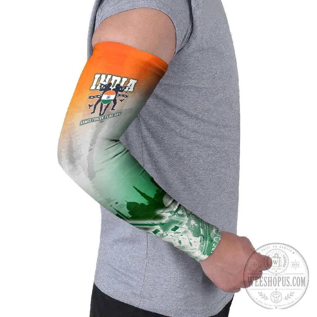 India Armed Forces Flag Day Military Indian Flag Silhouette Arm Sleeves 12 India Armed Forces Flag Day Military Indian Flag Silhouette Arm Sleeves