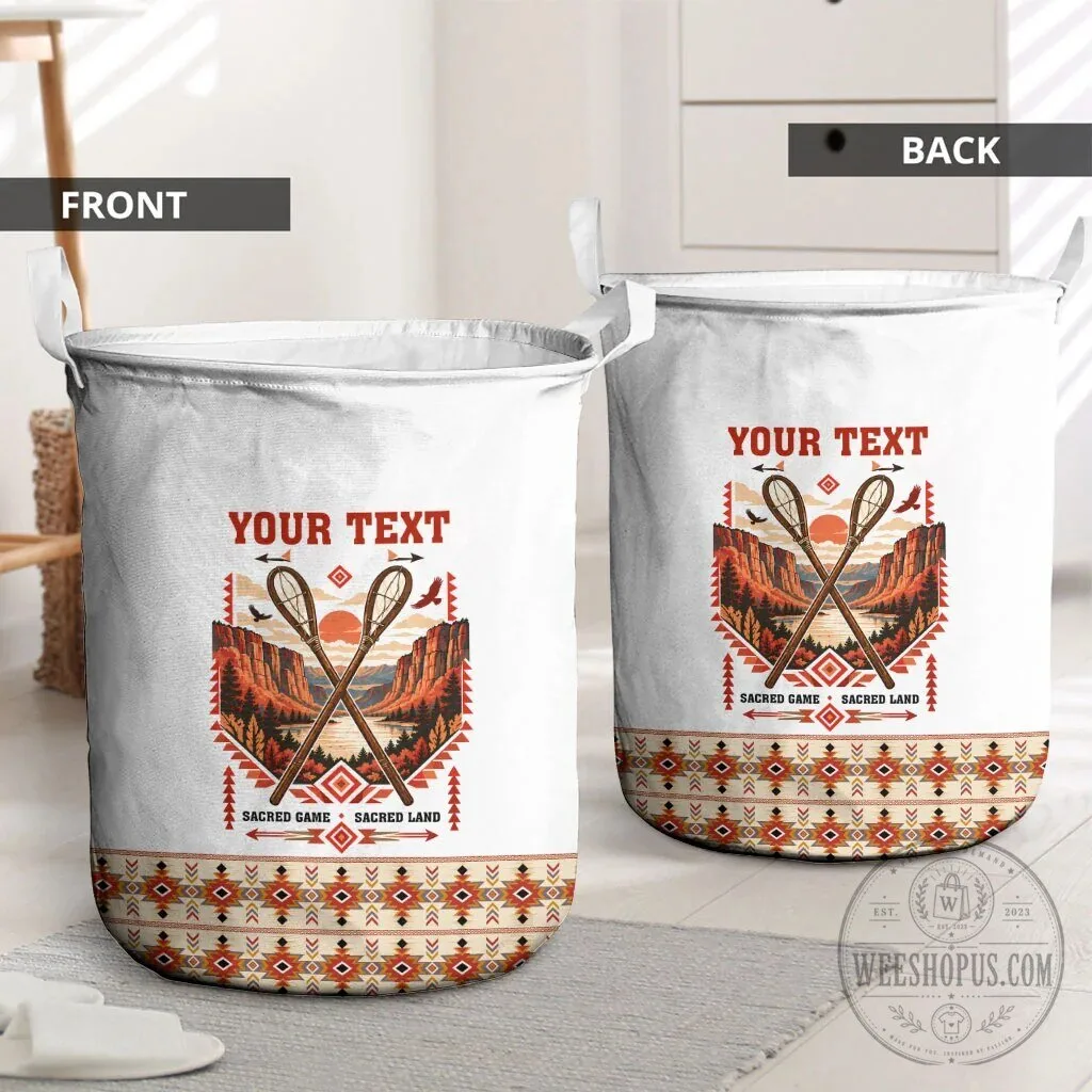 Personalized Chahta Yakni Stickball Sacred Land Native American Tribal Laundry Basket 10 Personalized Chahta Yakni Stickball Sacred Land Native American Tribal Laundry Basket