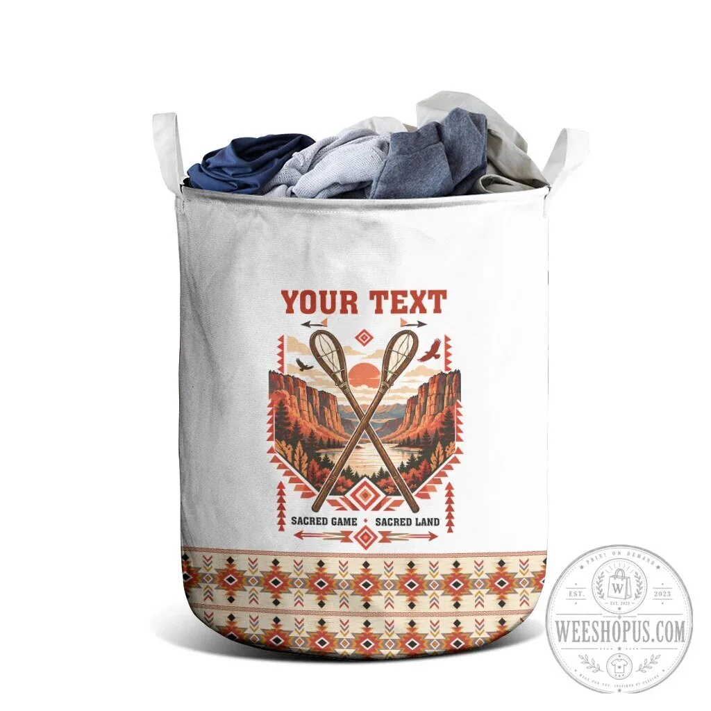 Personalized Chahta Yakni Stickball Sacred Land Native American Tribal Laundry Basket 11 Personalized Chahta Yakni Stickball Sacred Land Native American Tribal Laundry Basket