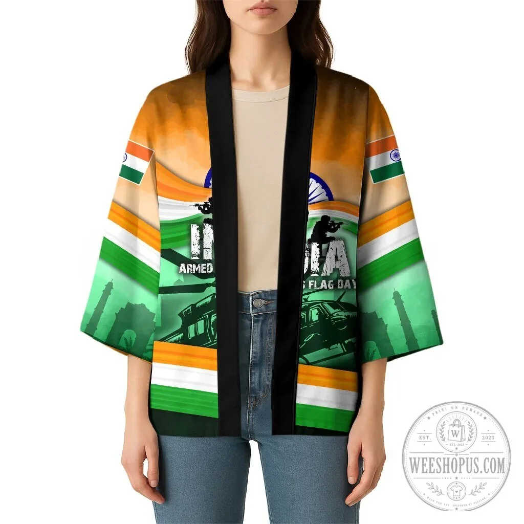 India Armed Forces Flag Day Patriotic Indian Military Kimono Jacket 14 India Armed Forces Flag Day Patriotic Indian Military Kimono Jacket