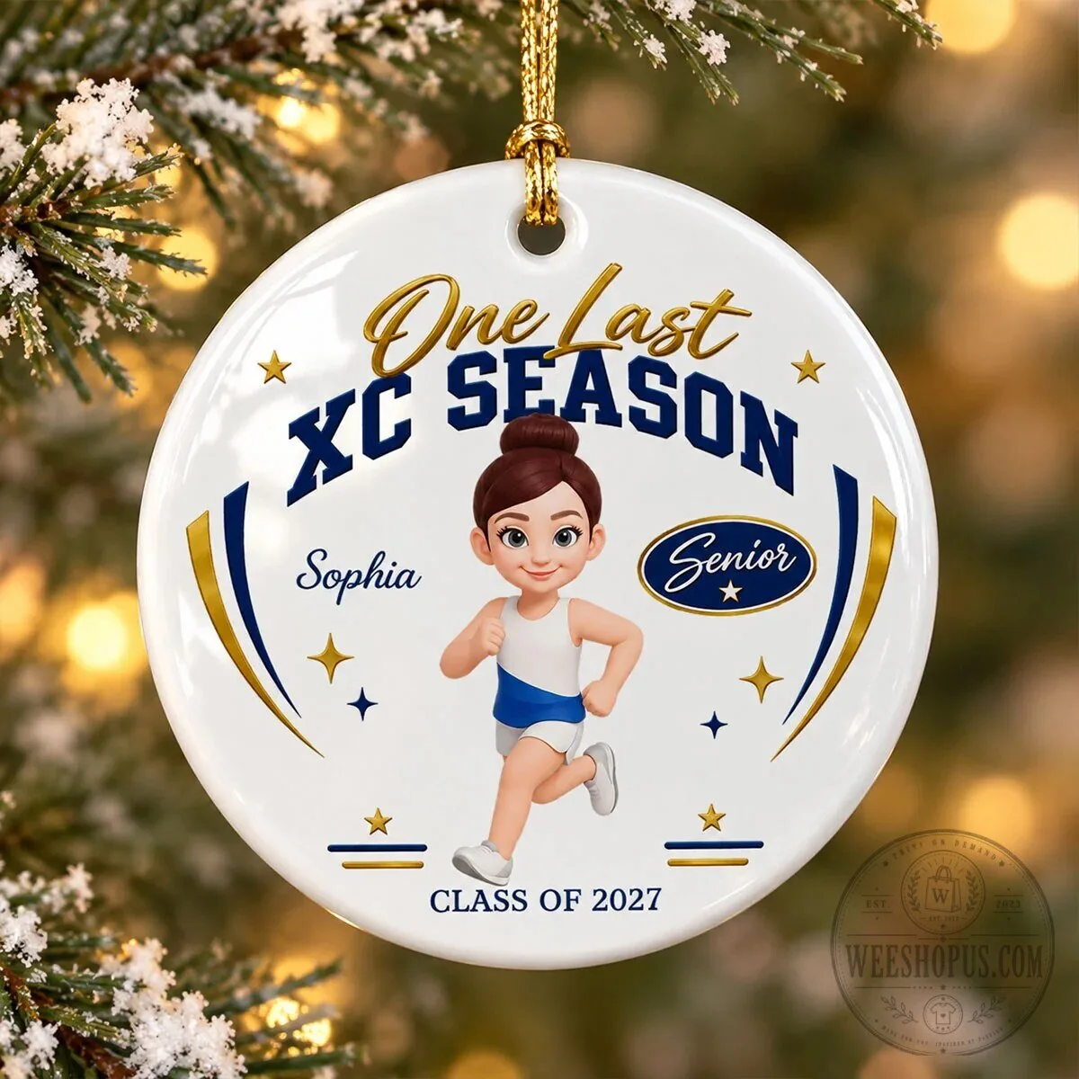 Personalized One Last Cross Country Season Senior Athlete Ceramic Ornament 4 Personalized One Last Cross Country Season Senior Athlete Ceramic Ornament