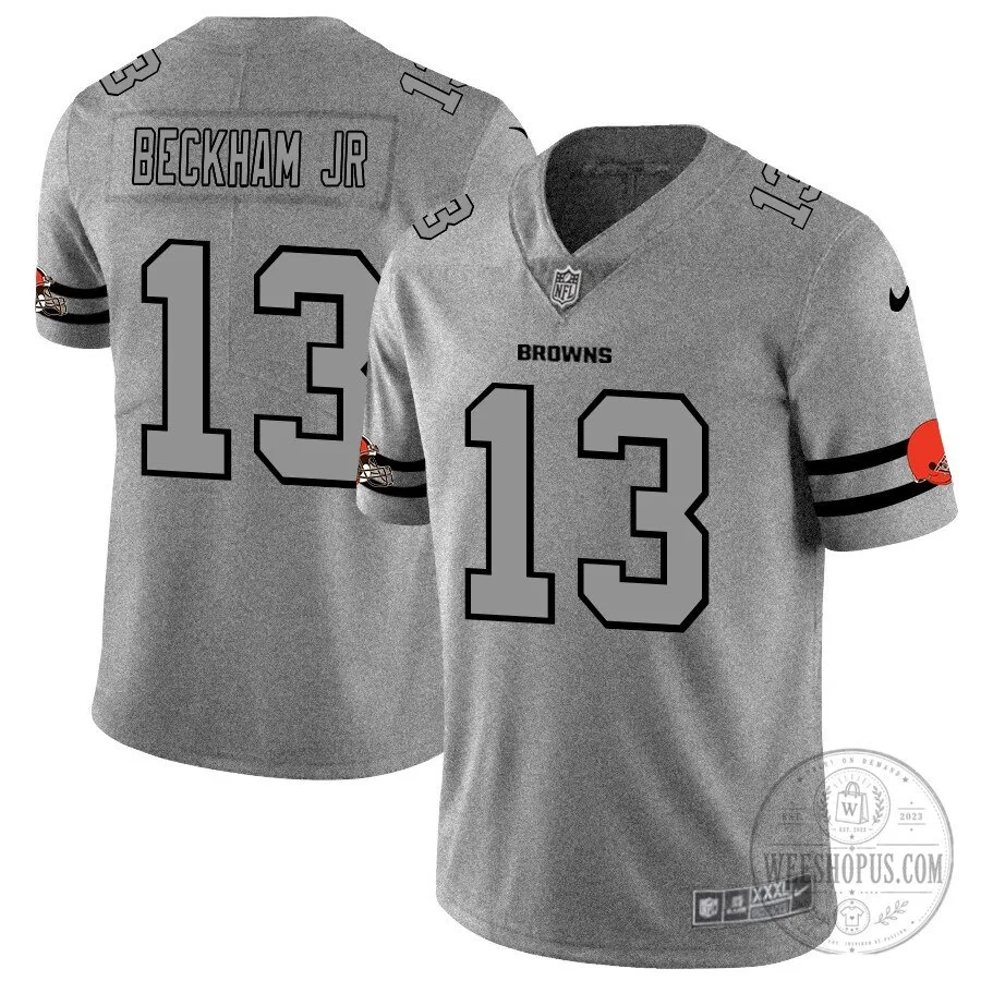 Odell Beckham Junior Cleveland Browns Gray Football Jersey