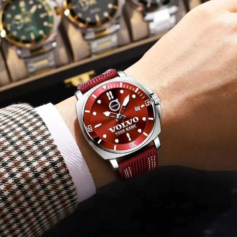 Volvo Personalized Custom Name Blue Dial Sport Watch for Men 16 Volvo Personalized Custom Name Blue Dial Sport Watch for Men
