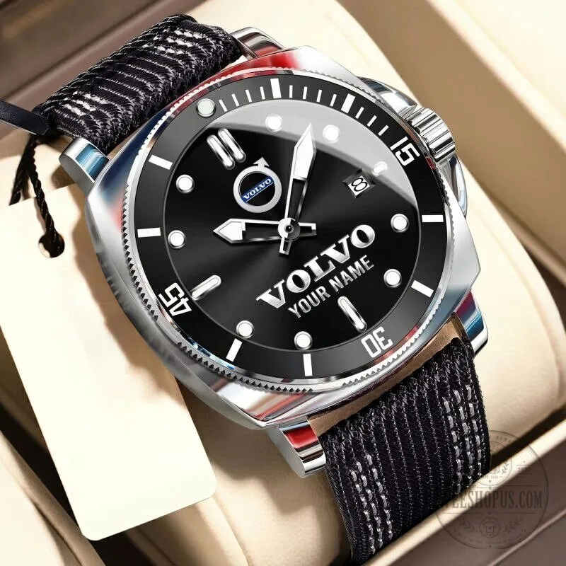 Volvo Personalized Custom Name Blue Dial Sport Watch for Men 18 Volvo Personalized Custom Name Blue Dial Sport Watch for Men
