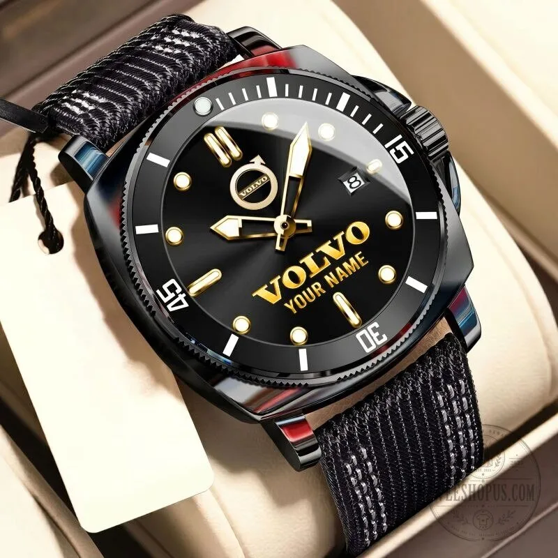 Volvo Personalized Custom Name Blue Dial Sport Watch for Men 20 Volvo Personalized Custom Name Blue Dial Sport Watch for Men