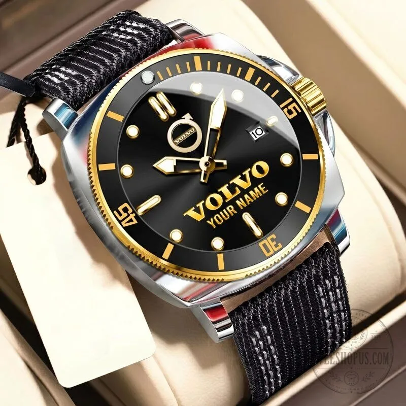 Volvo Personalized Custom Name Blue Dial Sport Watch for Men 21 Volvo Personalized Custom Name Blue Dial Sport Watch for Men