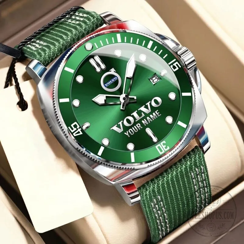 Volvo Personalized Custom Name Blue Dial Sport Watch for Men 22 Volvo Personalized Custom Name Blue Dial Sport Watch for Men