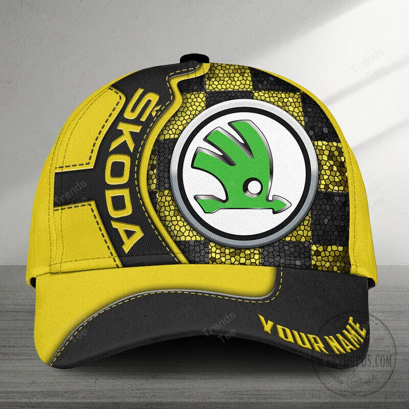 Skoda Auto Car Logo Custom Name Green and White Baseball Cap Hat 19 Skoda Auto Car Logo Custom Name Green and White Baseball Cap Hat