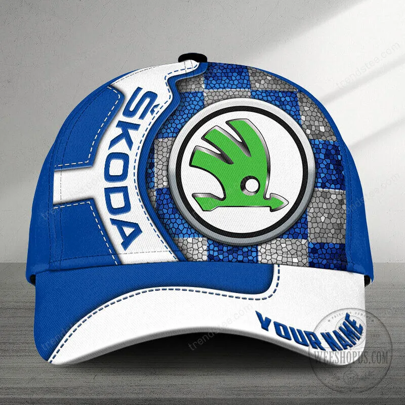 Skoda Auto Car Logo Custom Name Green and White Baseball Cap Hat 20 Skoda Auto Car Logo Custom Name Green and White Baseball Cap Hat
