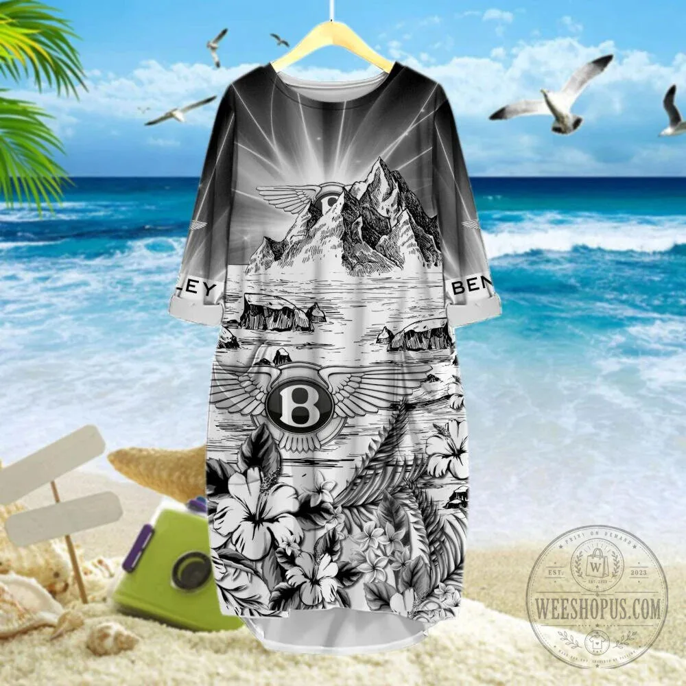 Bentley Motors Black and White Mountain Tropical Summer Hawaiian Shirt 19 Bentley Motors Black and White Mountain Tropical Summer Hawaiian Shirt