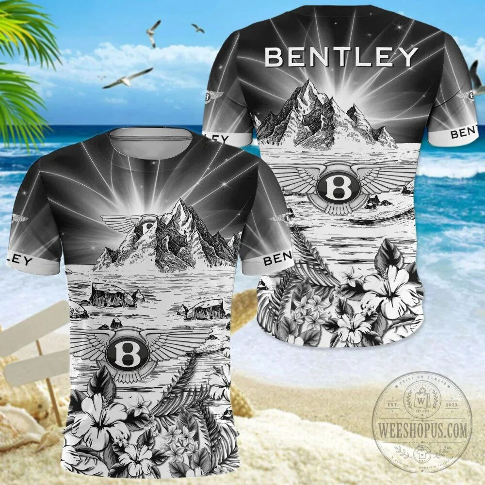 Bentley Motors Black and White Mountain Tropical Summer Hawaiian Shirt 20 Bentley Motors Black and White Mountain Tropical Summer Hawaiian Shirt