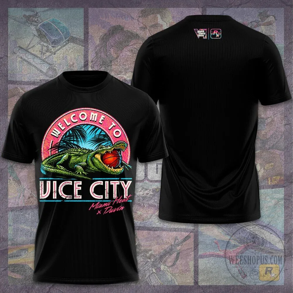 Grand Theft Auto Vice City Welcome To Vice City Alligator T-Shirt 9 Grand Theft Auto Vice City Welcome To Vice City Alligator T-Shirt
