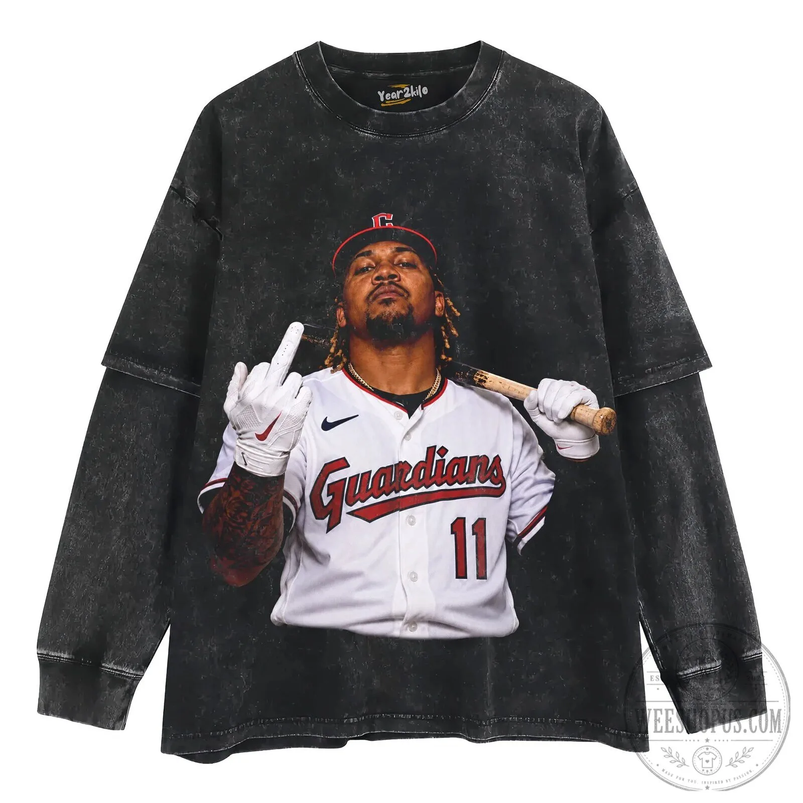 José Ramírez Cleveland Guardians Baseball Player T-Shirt 16 José Ramírez Cleveland Guardians Baseball Player T-Shirt