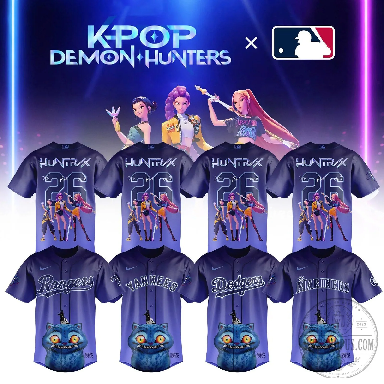 K-Pop Demon Hunters Baseball Team Jersey for Major League Baseball Fans