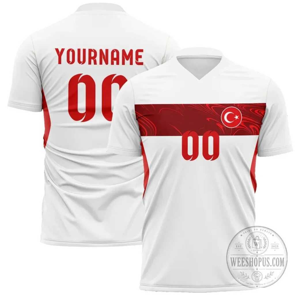 Turkey National Football Team World Cup 2026 Custom Name and Number Football Jersey