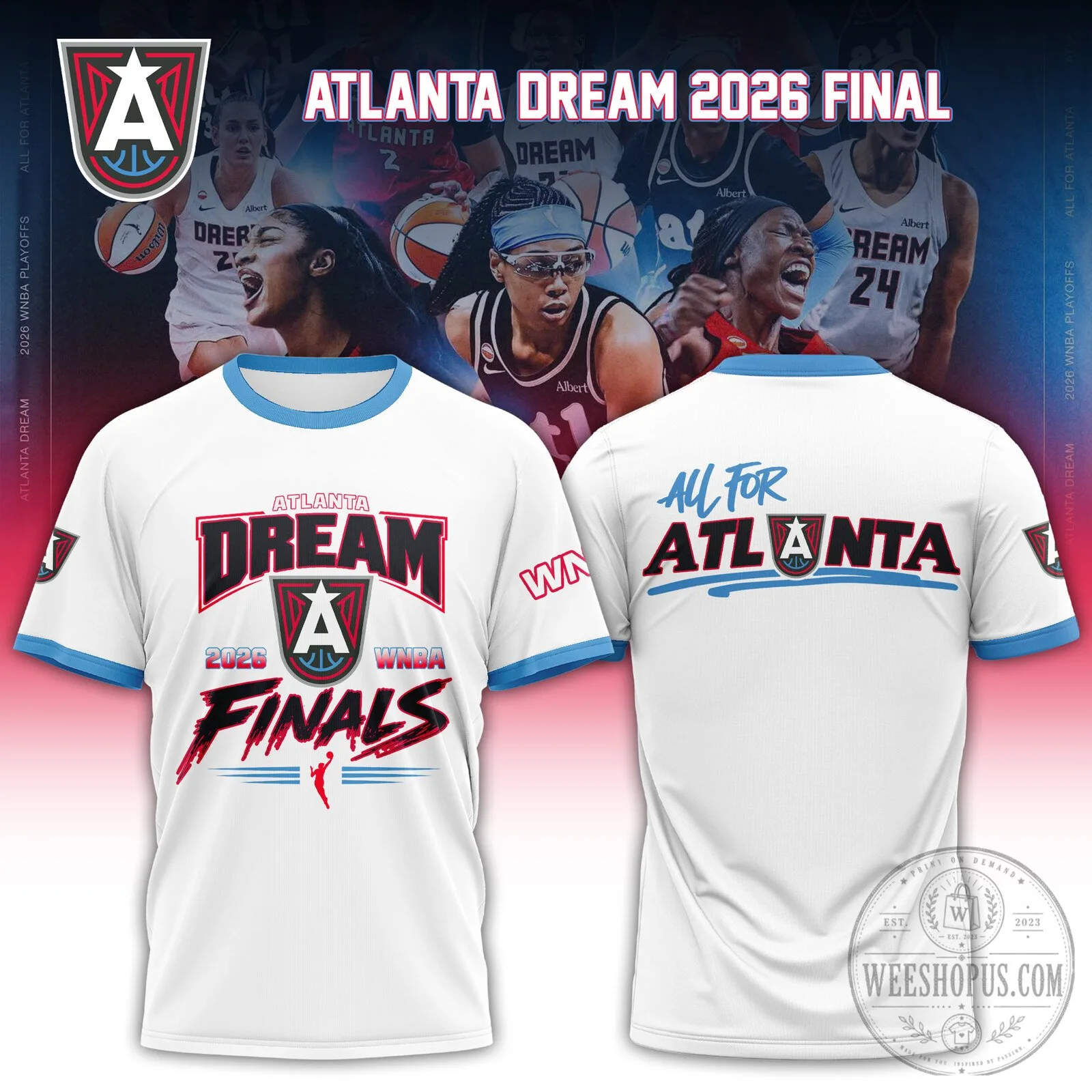 Atlanta Dream 2026 WNBA Finals White Fan T-Shirt 2 Atlanta Dream 2026 WNBA Finals White Fan T-Shirt