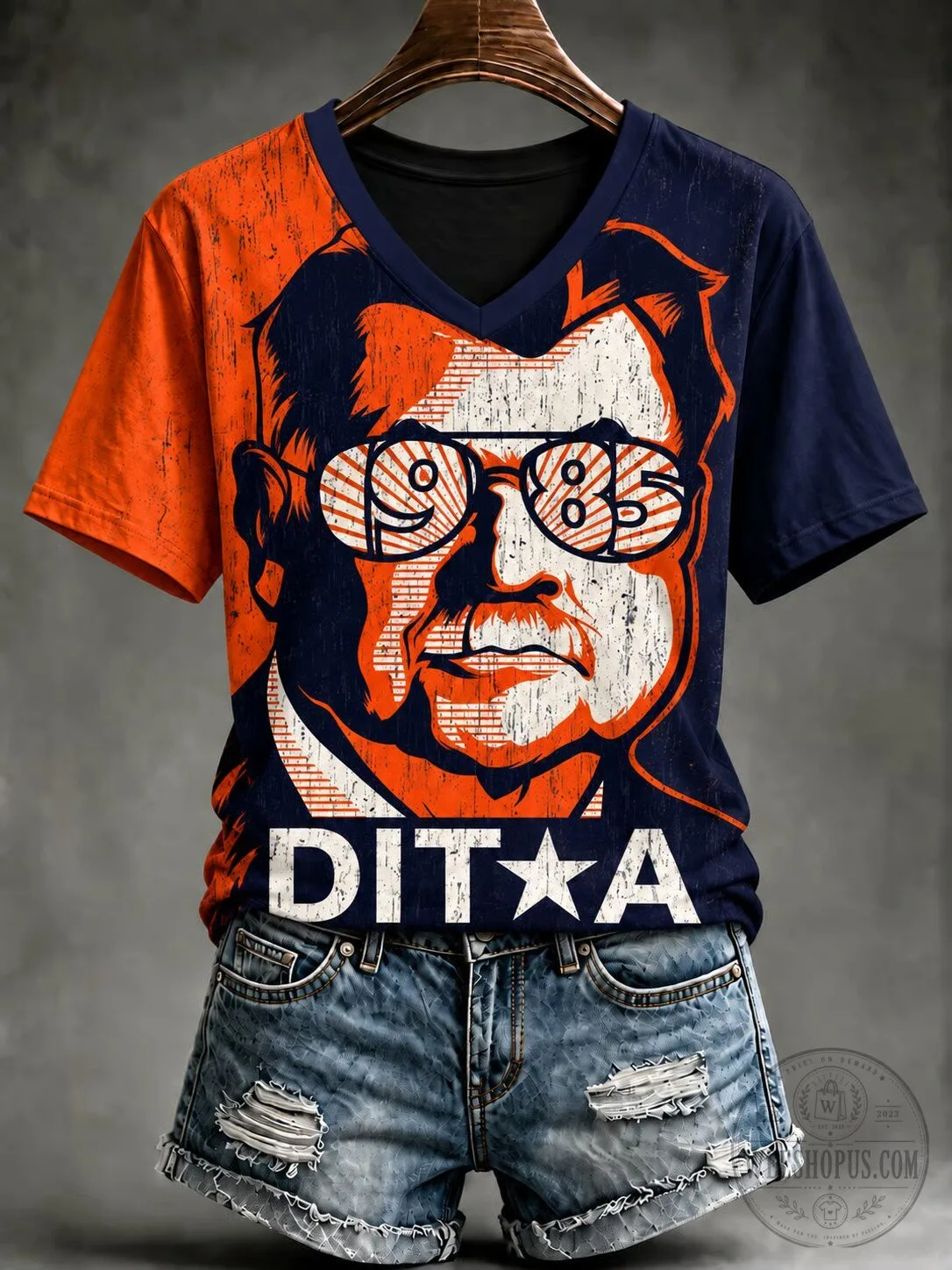 Donald Trump 1985 DITA Sunglasses Vintage Style Graphic T-Shirt 5 Donald Trump 1985 DITA Sunglasses Vintage Style Graphic T-Shirt