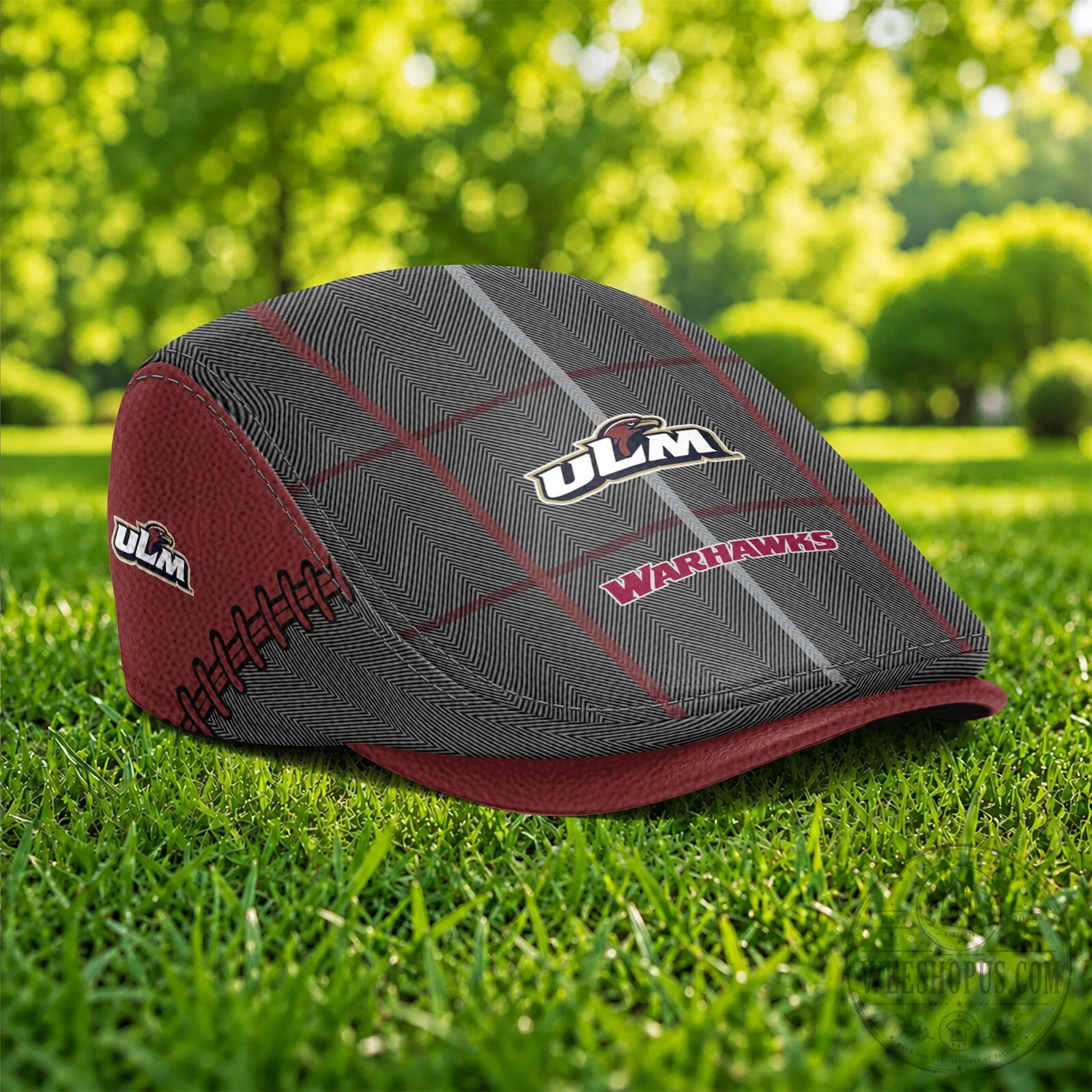Louisiana-Monroe Warhawks NCAA Golf Cap, Flat Cap 9 Louisiana-Monroe Warhawks NCAA Golf Cap, Flat Cap