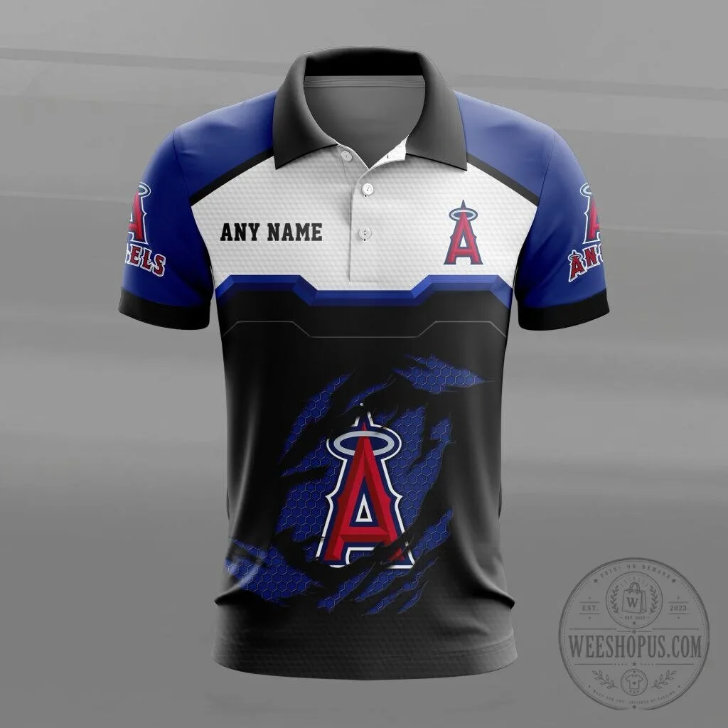 Los Angeles Angels Personalized Name MultiColor Polo Shirt 13 Los Angeles Angels Personalized Name MultiColor Polo Shirt