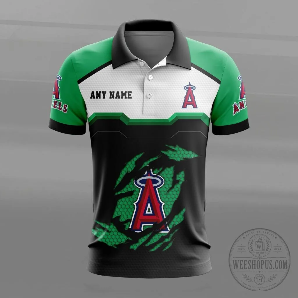 Los Angeles Angels Personalized Name MultiColor Polo Shirt 14 Los Angeles Angels Personalized Name MultiColor Polo Shirt