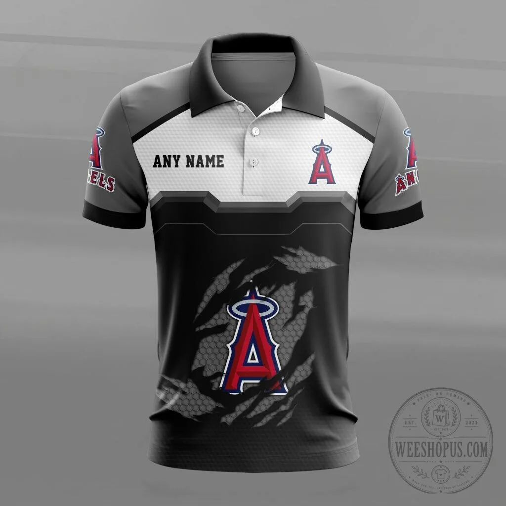 Los Angeles Angels Personalized Name MultiColor Polo Shirt 15 Los Angeles Angels Personalized Name MultiColor Polo Shirt