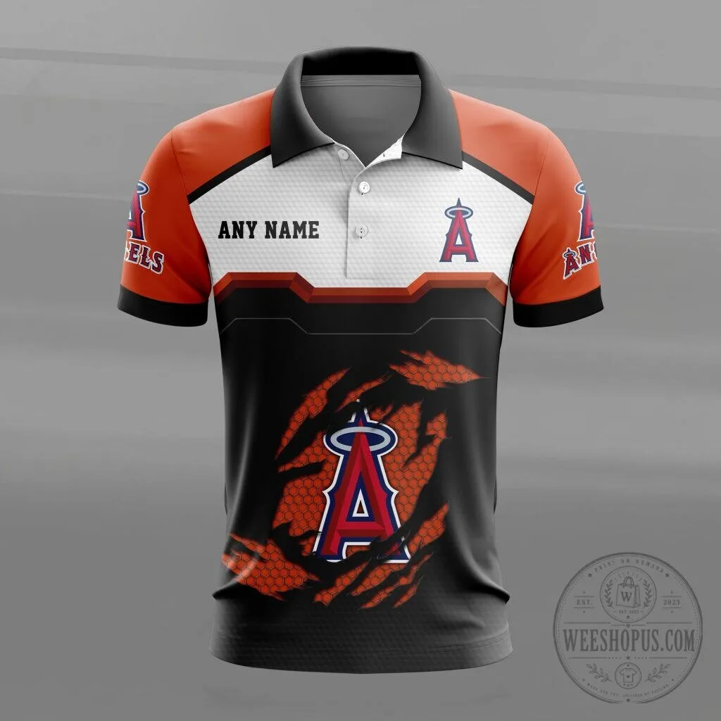 Los Angeles Angels Personalized Name MultiColor Polo Shirt 17 Los Angeles Angels Personalized Name MultiColor Polo Shirt