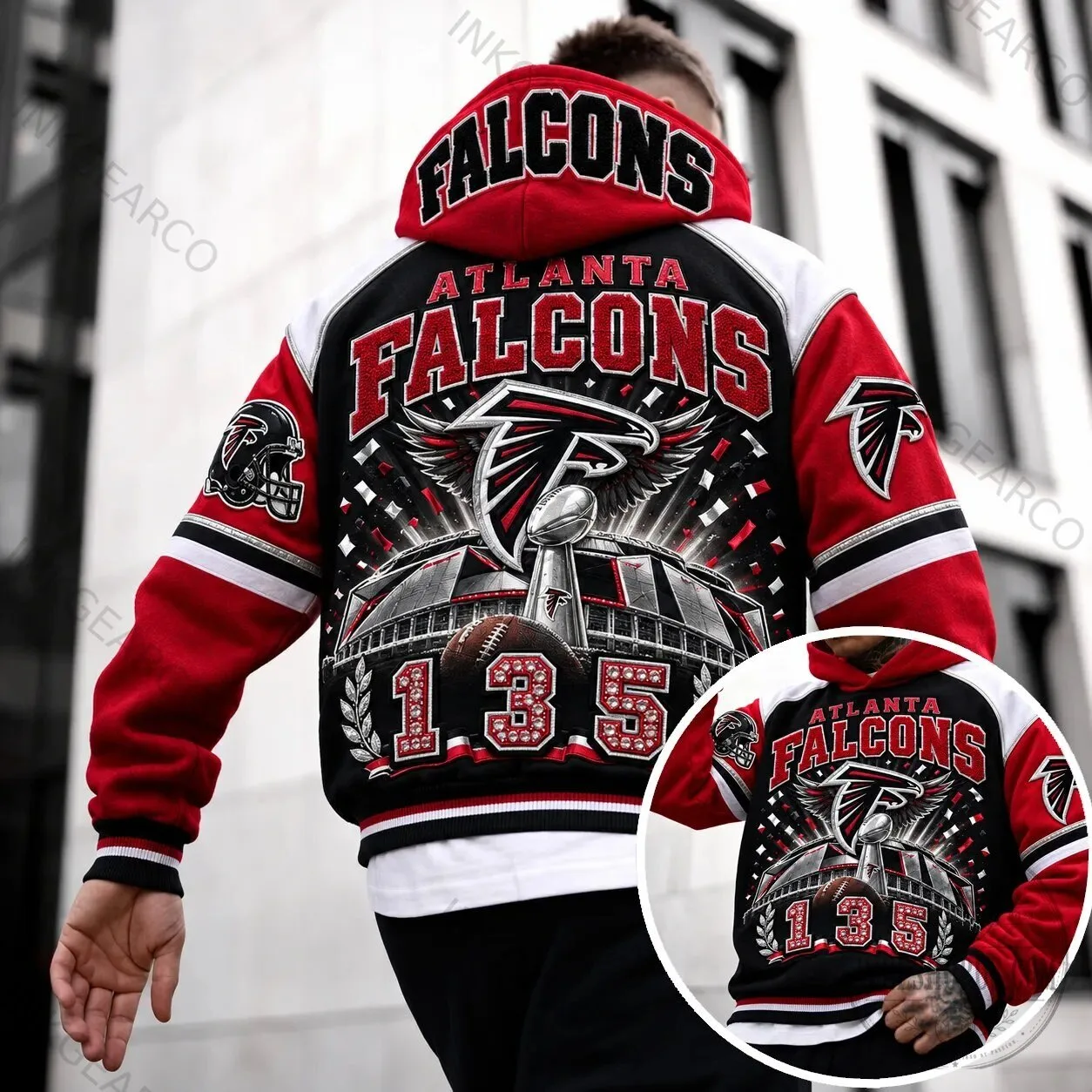 Atlanta Falcons Super Bowl 135 Championship Celebration Hoodie 5 Atlanta Falcons Super Bowl 135 Championship Celebration Hoodie