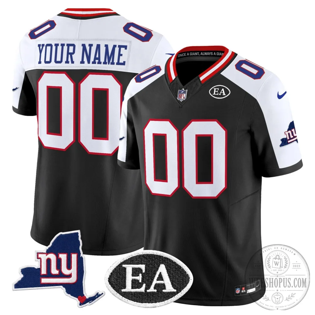 New York Giants Ernie Accorsi Memorial State Patch Vapor Limited Custom Football Jersey New York Giants Ernie Accorsi Memorial State Patch Vapor Limited Custom Football Jersey