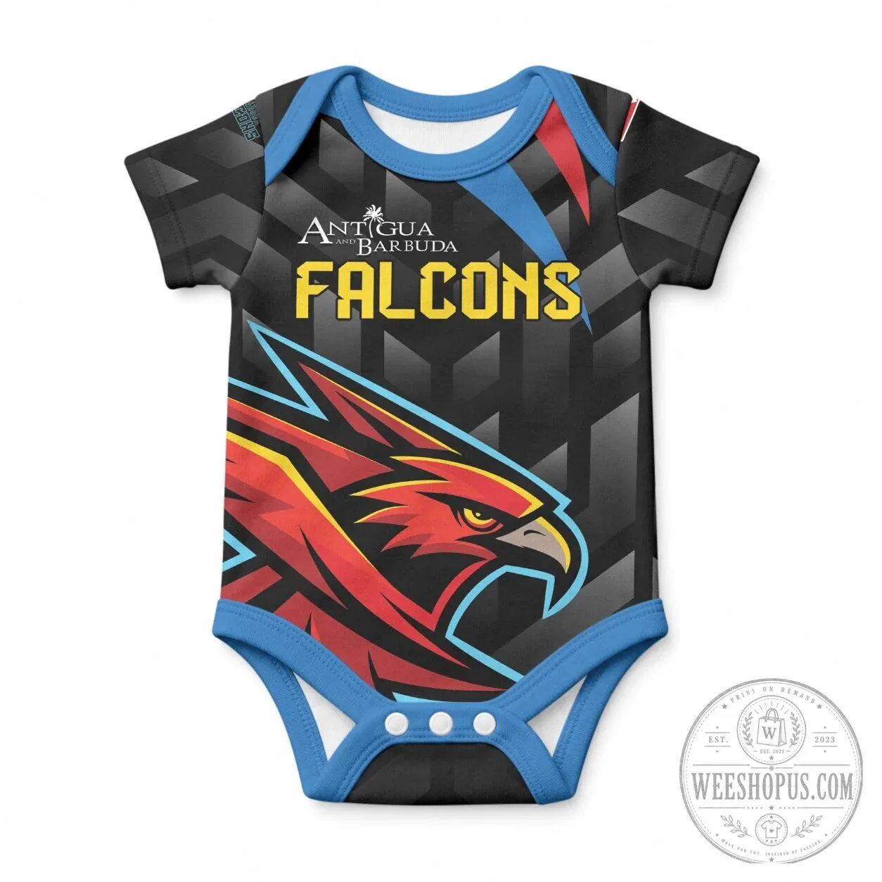 Antigua and Barbuda Falcons Cricket Team Baby Bodysuit 5 Antigua and Barbuda Falcons Cricket Team Baby Bodysuit