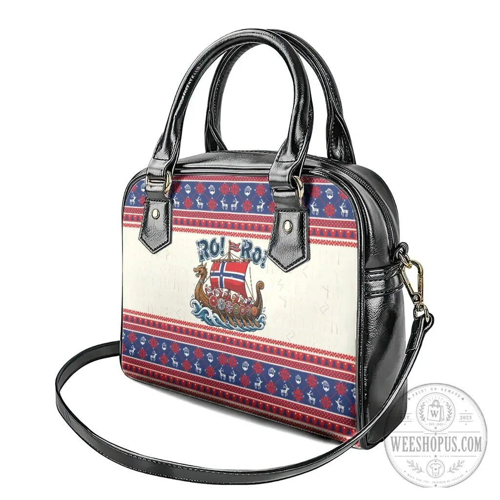 Norway Christmas Viking Ship Reindeer Pattern Shoulder Handbag 14 Norway Christmas Viking Ship Reindeer Pattern Shoulder Handbag