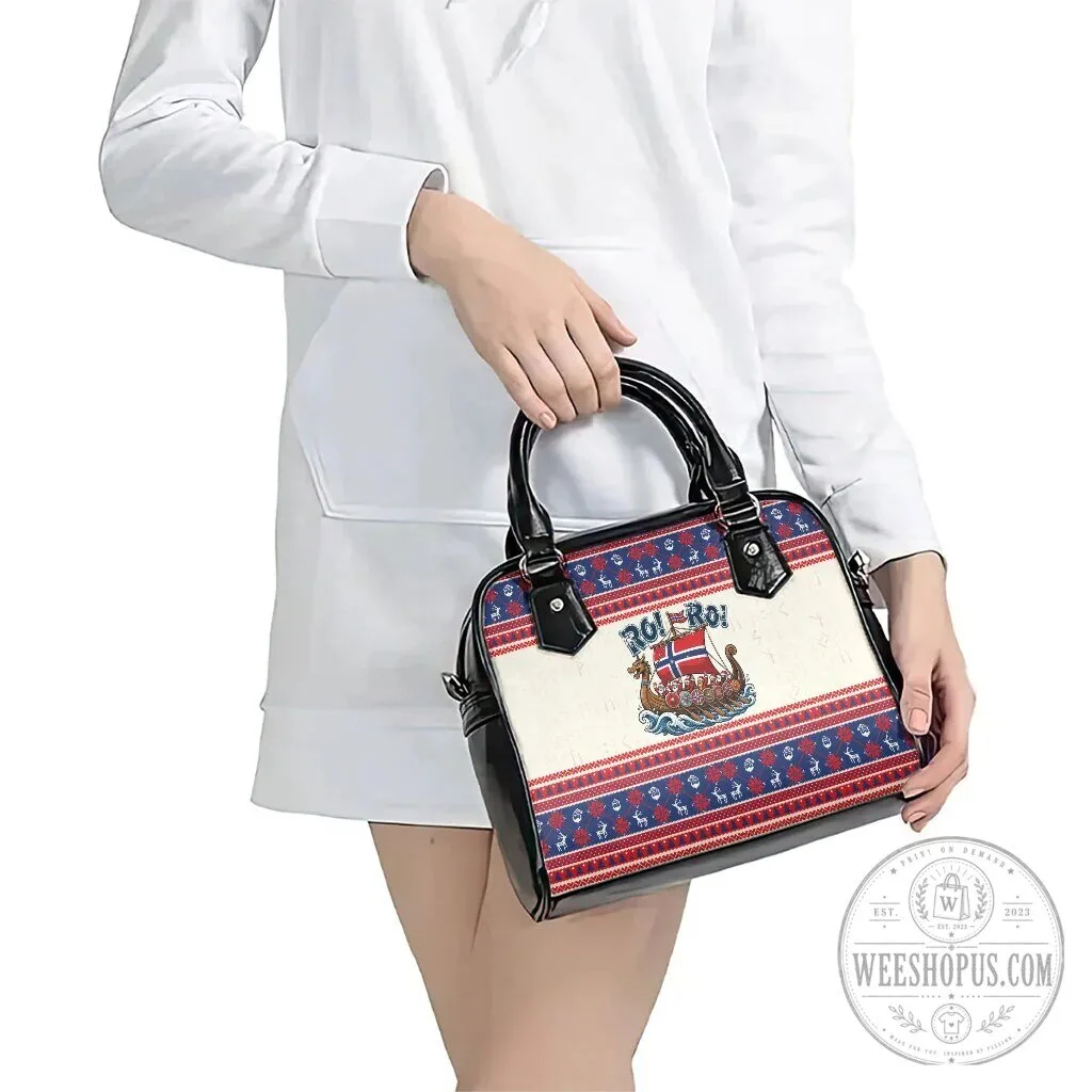 Norway Christmas Viking Ship Reindeer Pattern Shoulder Handbag 15 Norway Christmas Viking Ship Reindeer Pattern Shoulder Handbag
