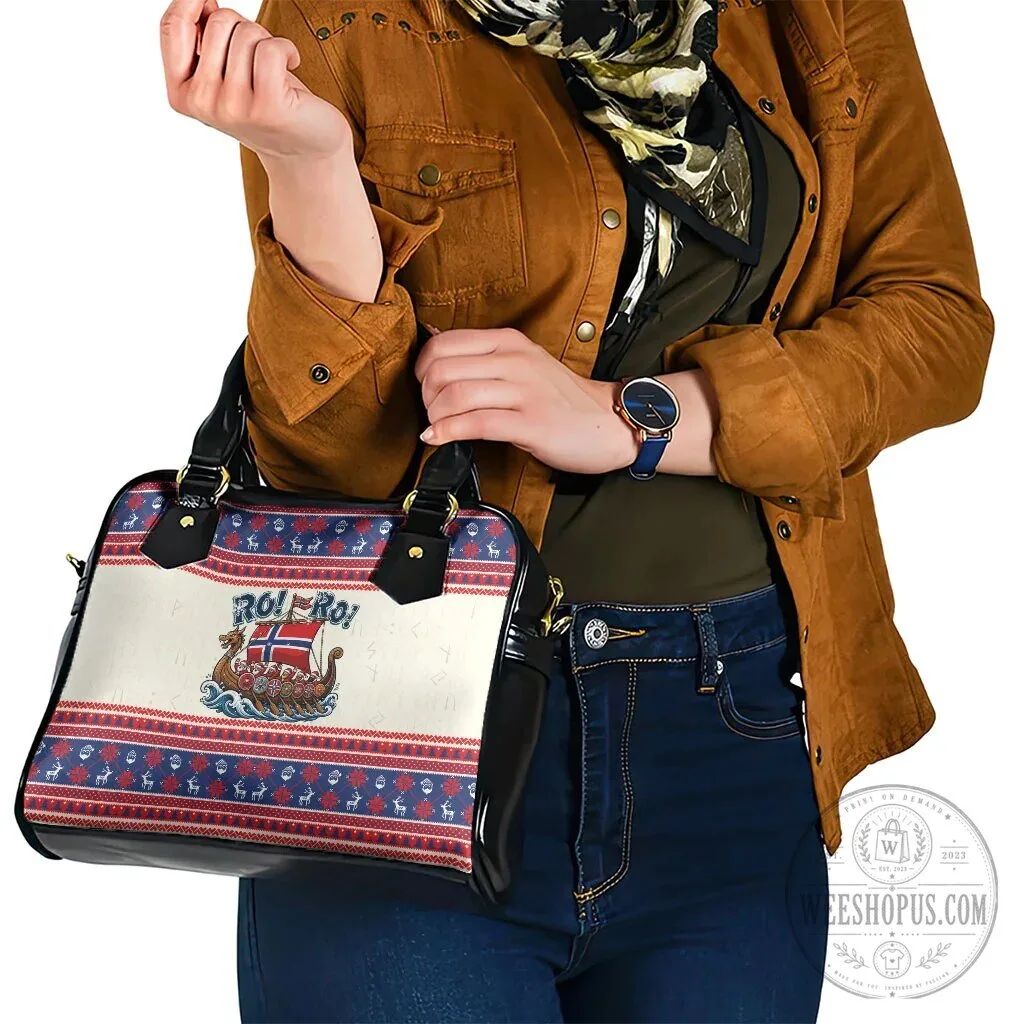 Norway Christmas Viking Ship Reindeer Pattern Shoulder Handbag 17 Norway Christmas Viking Ship Reindeer Pattern Shoulder Handbag