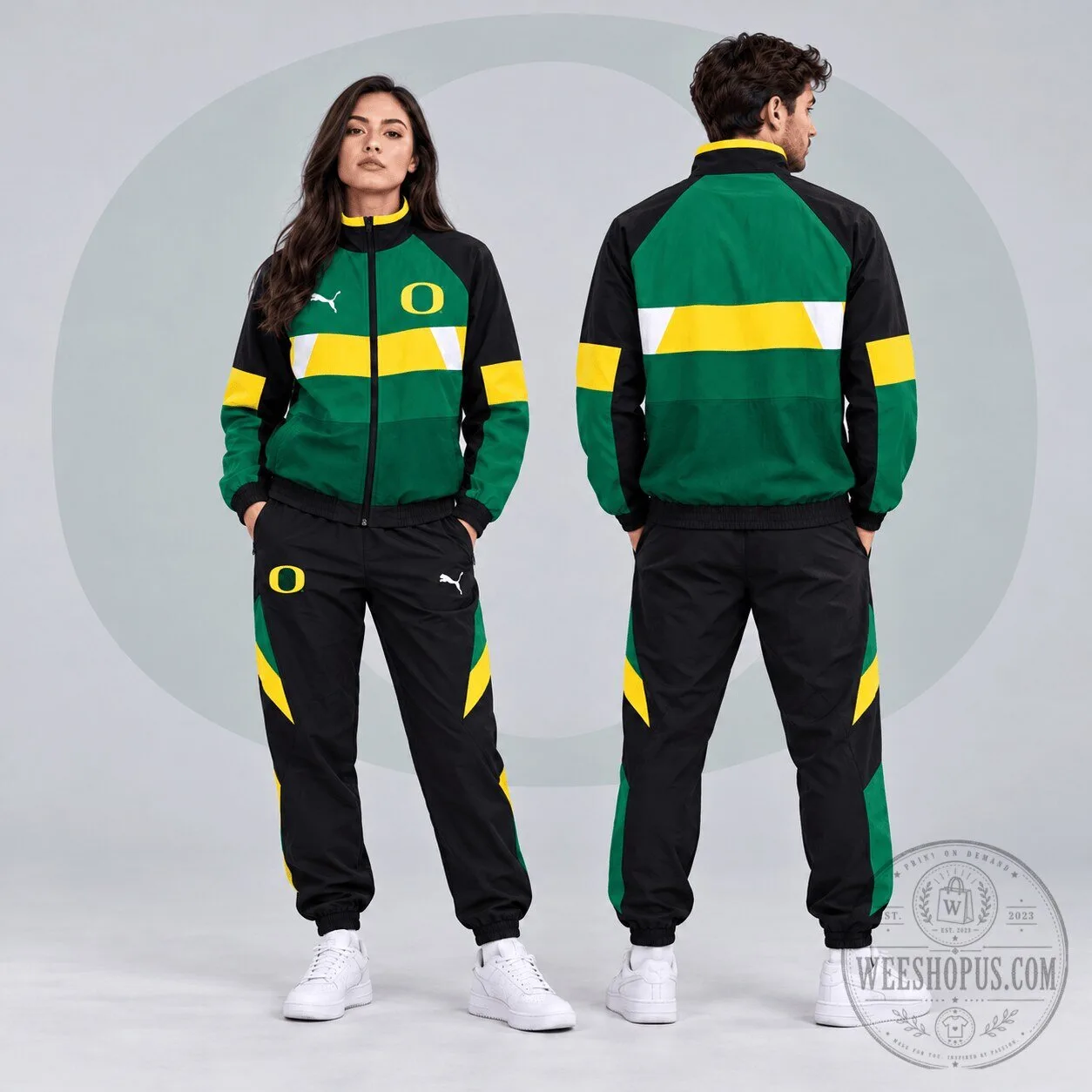Oregon Ducks NCAA Colorblock Performance Tracksuit Jacket 2 Oregon Ducks NCAA Colorblock Performance Tracksuit Jacket