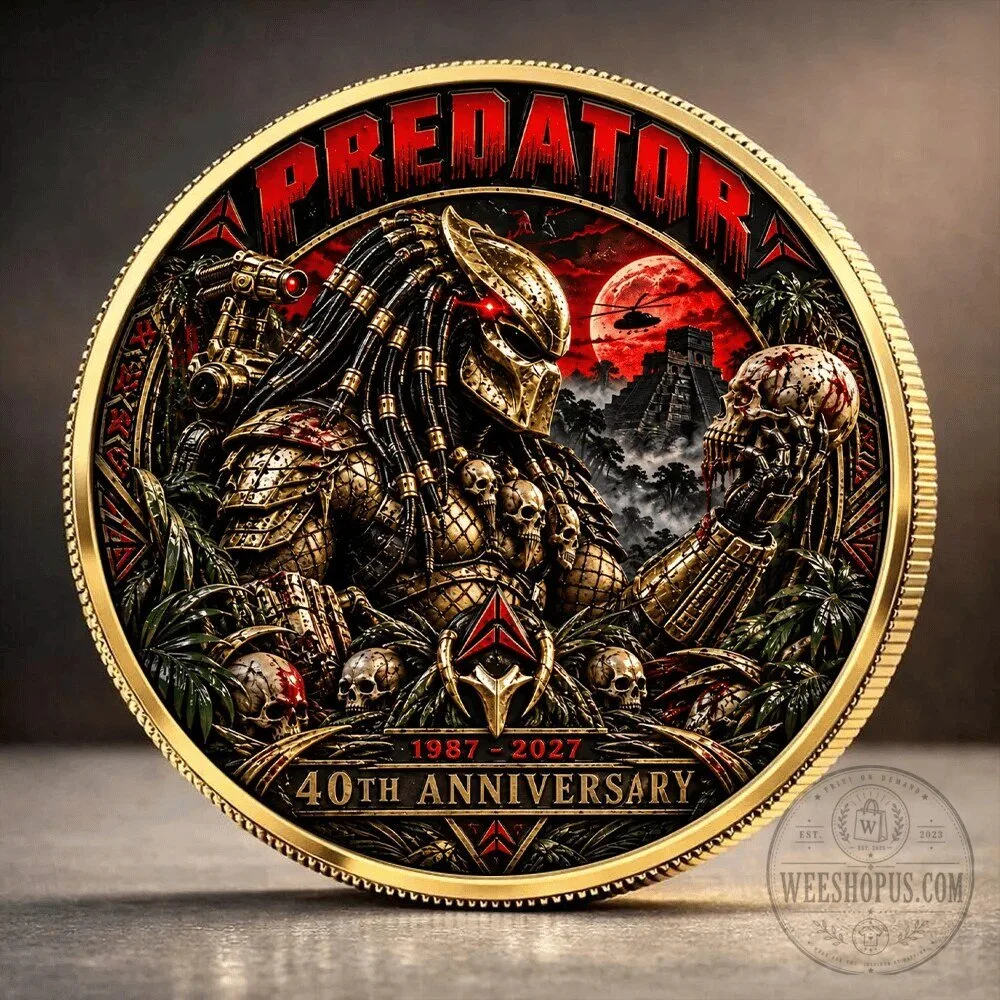 Predator 40th Anniversary Commemorative Sci-Fi Movie Collectible Coin 3 Predator 40th Anniversary Commemorative Sci-Fi Movie Collectible Coin