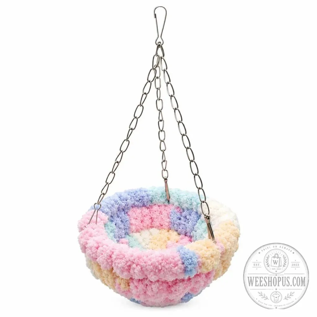 Cozy Warm Winter Bird Nest Hammock for Cage Decor, Hand-Woven Chenille 23 Cozy Warm Winter Bird Nest Hammock for Cage Decor, Hand-Woven Chenille
