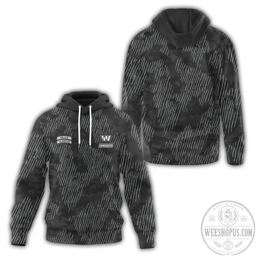 Washington Commanders Salute To Service Black Camouflage Hoodie Washington Commanders Salute To Service Black Camouflage Hoodie