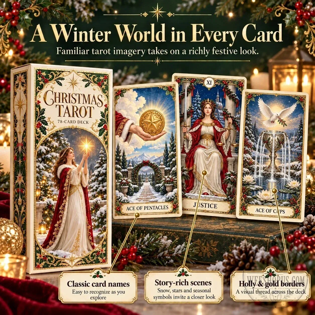 Christmas Tarot Deck 78 Festive Cards With Guided Holiday Rituals 23 Christmas Tarot Deck 78 Festive Cards With Guided Holiday Rituals
