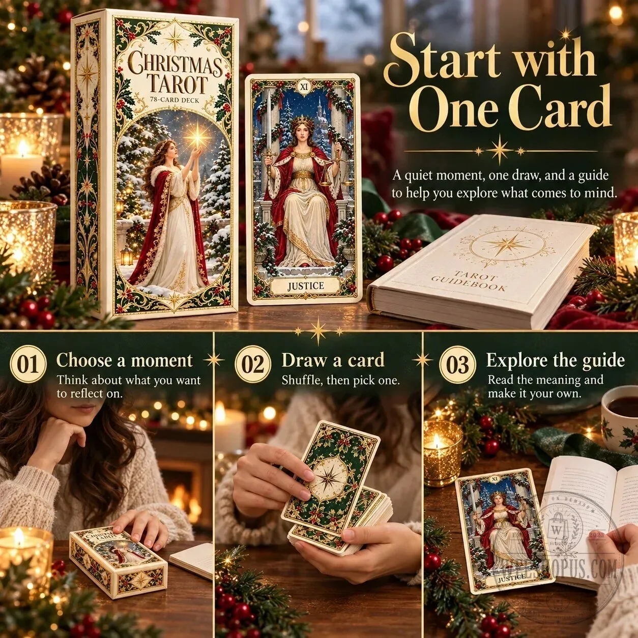 Christmas Tarot Deck 78 Festive Cards With Guided Holiday Rituals 26 Christmas Tarot Deck 78 Festive Cards With Guided Holiday Rituals