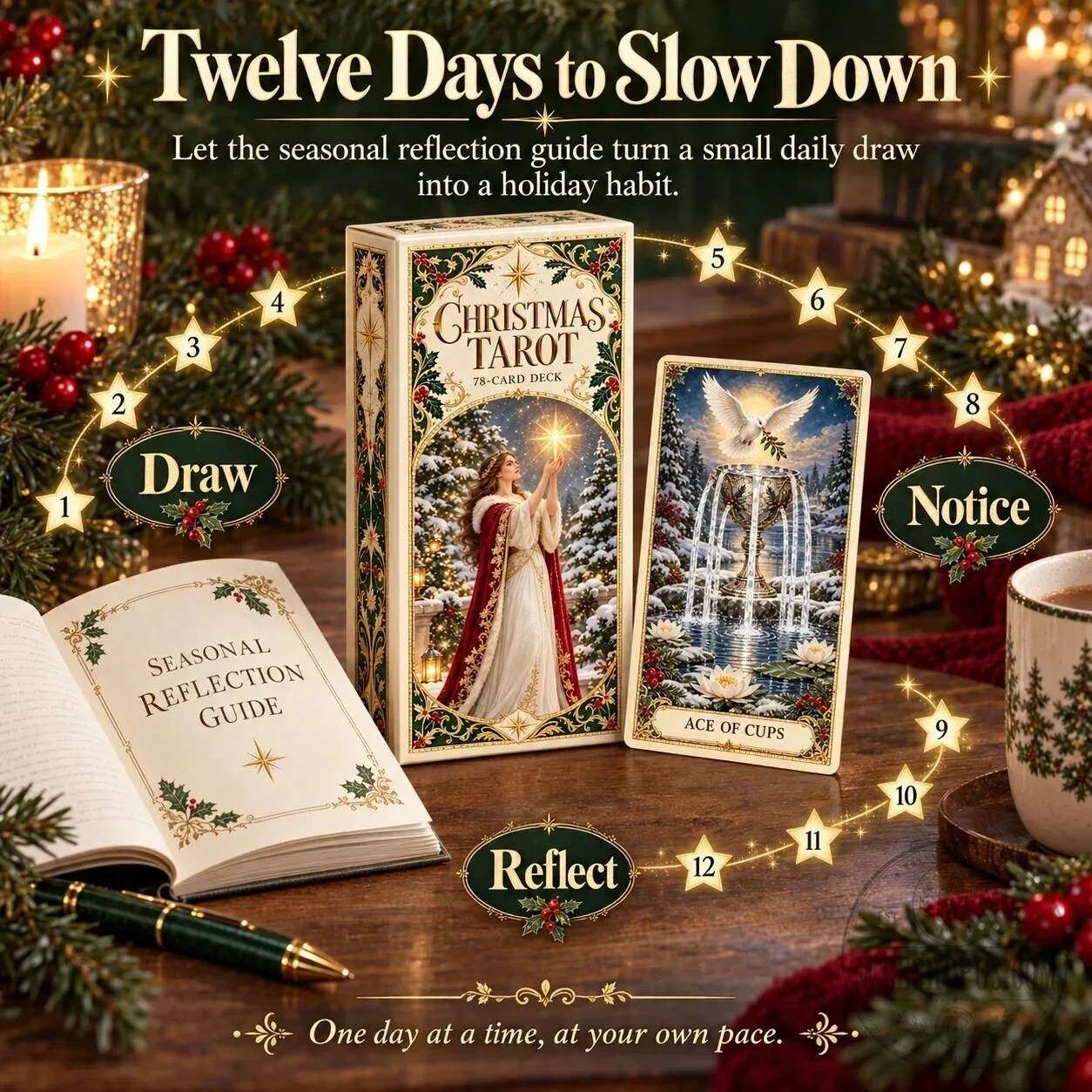 Christmas Tarot Deck 78 Festive Cards With Guided Holiday Rituals 27 Christmas Tarot Deck 78 Festive Cards With Guided Holiday Rituals