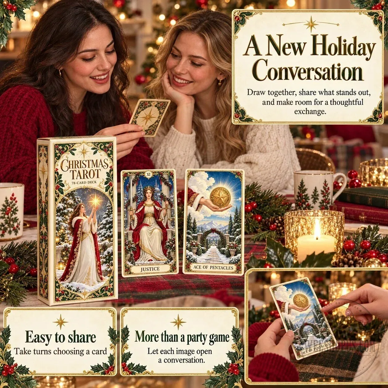 Christmas Tarot Deck 78 Festive Cards With Guided Holiday Rituals 29 Christmas Tarot Deck 78 Festive Cards With Guided Holiday Rituals
