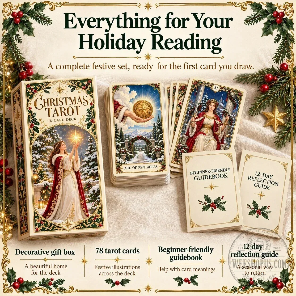 Christmas Tarot Deck 78 Festive Cards With Guided Holiday Rituals 31 Christmas Tarot Deck 78 Festive Cards With Guided Holiday Rituals
