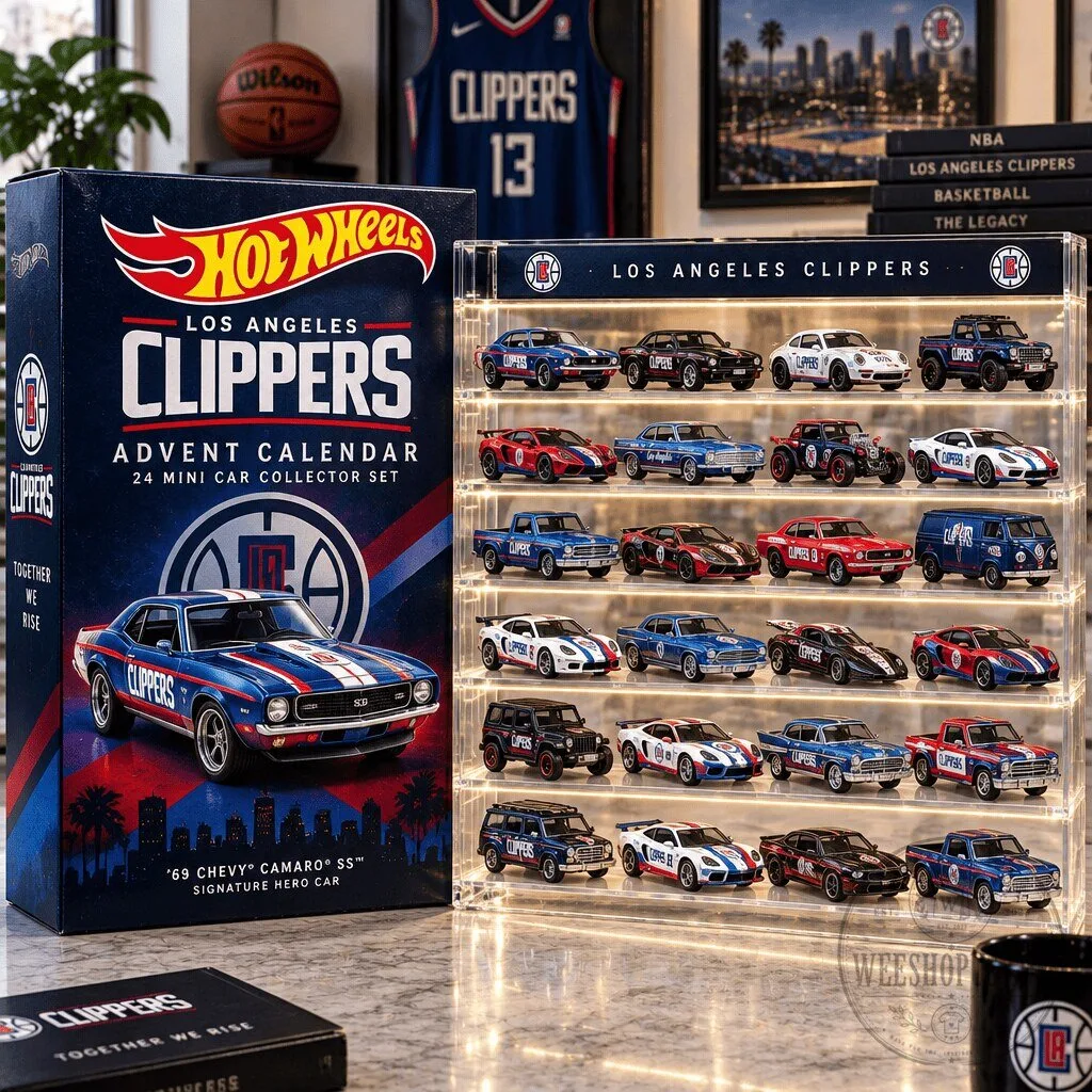 Los Angeles Clippers Hot Wheels Advent Calendar 24 Mini Car Collector Set 3 Los Angeles Clippers Hot Wheels Advent Calendar 24 Mini Car Collector Set