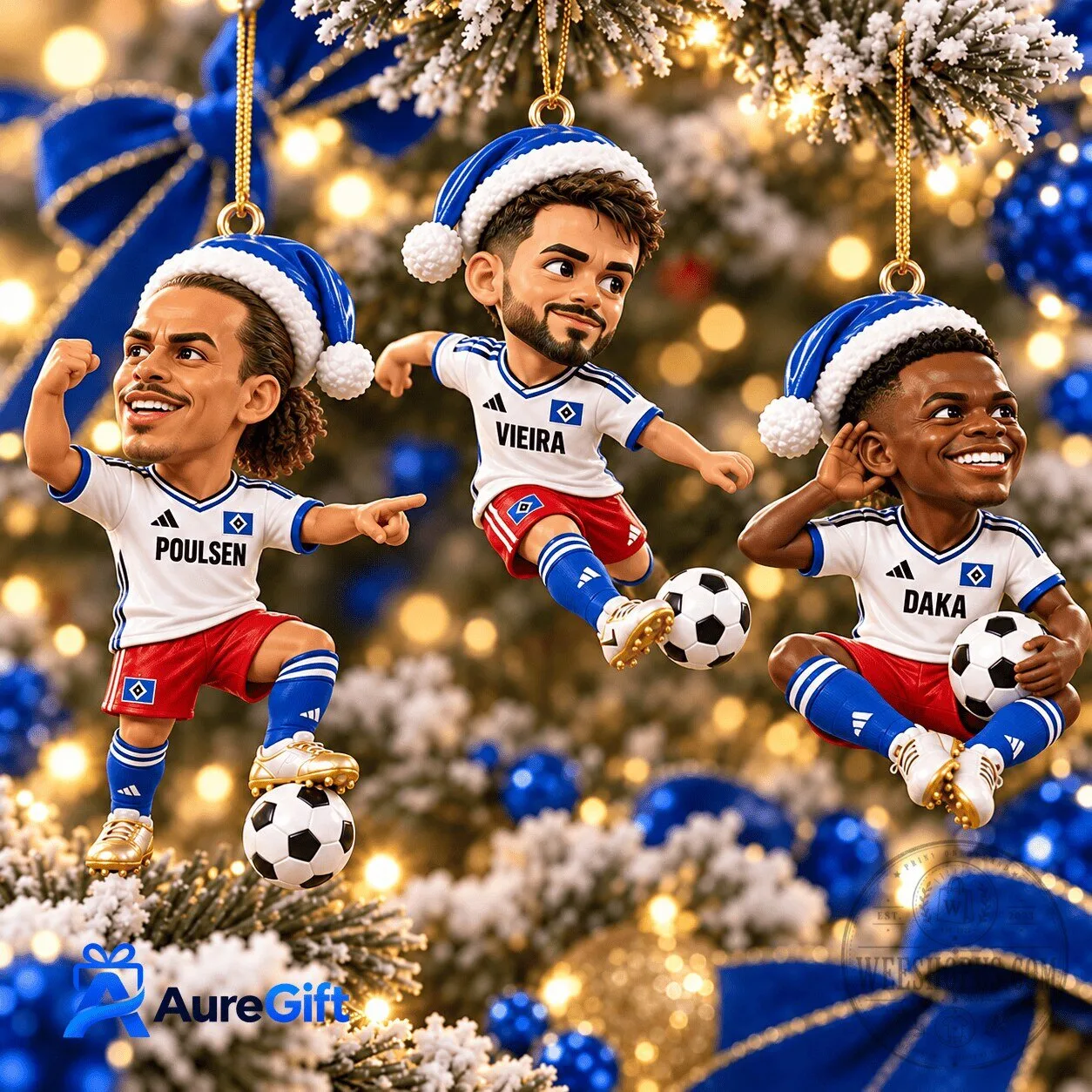 Hamburger SV Bundesliga Football Team Personalized Christmas Tree Ornament 1 Hamburger SV Bundesliga Football Team Personalized Christmas Tree Ornament